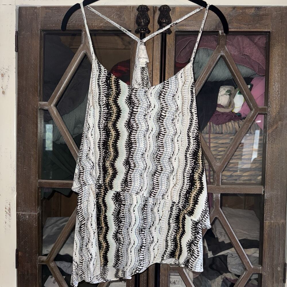 EUC Anthropologie Ella Moss Asymmetrical Tank Top Size Medium